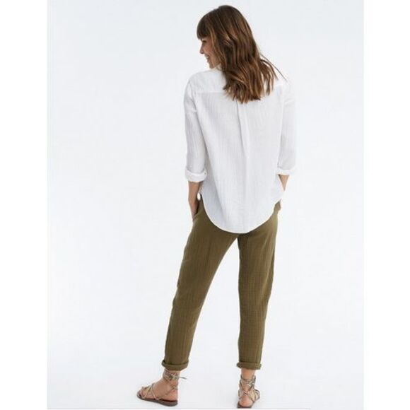 XIRENA Scout Gauze Button Down Shirt Size large White $198 - Picture 4 of 10